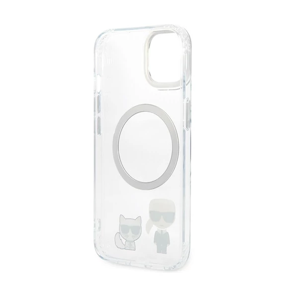 Karl Lagerfeld and Choupette MagSafe hátlap tok Apple iPhone 14 Plus, átlátszó