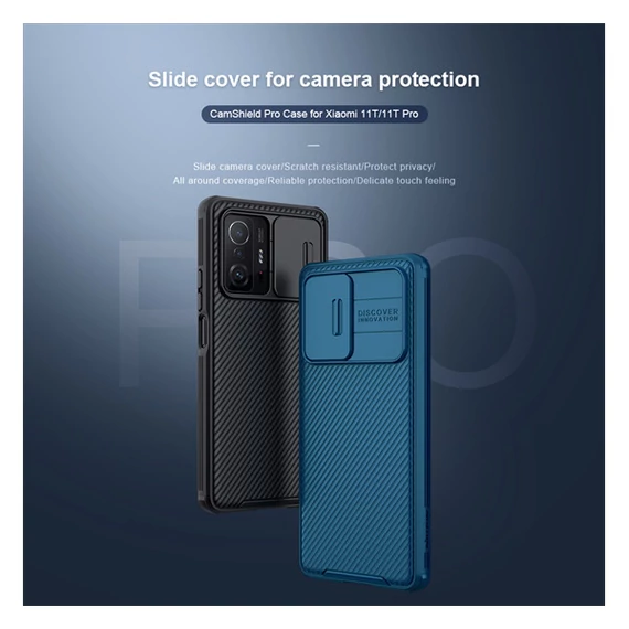 Nillkin CamShield Pro Xiaomi 11T/11T Pro műanyag hátlap tok, fekete