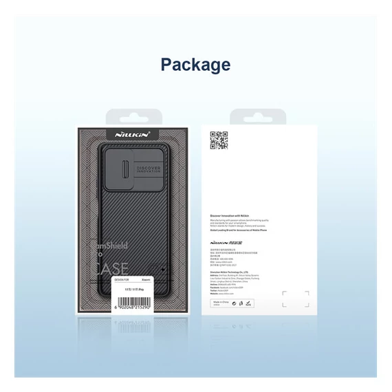Nillkin CamShield Pro Xiaomi 11T/11T Pro műanyag hátlap tok, fekete