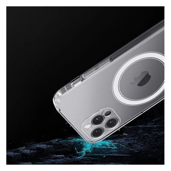 Magsafe szilikon tok Apple iPhone 14 Plus, átlátszó