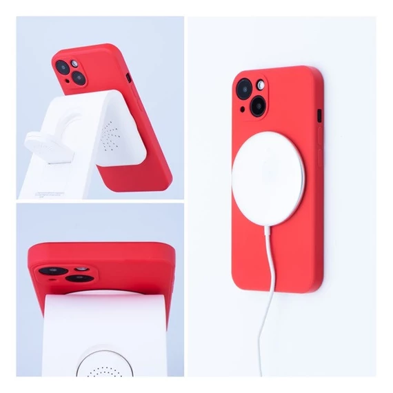 Magsafe szilikon tok Apple iPhone 13 Pro Max, piros
