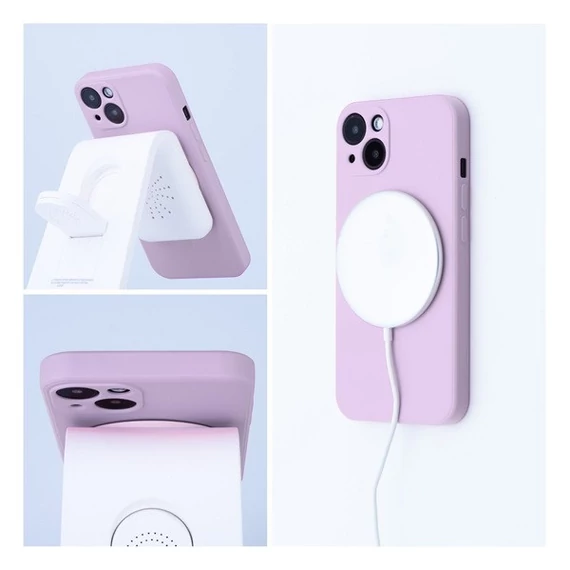 Magsafe szilikon tok Apple iPhone 14 Plus, lila