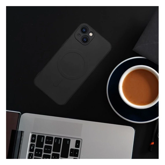 Magsafe szilikon tok Apple iPhone 14 Pro Max, fekete