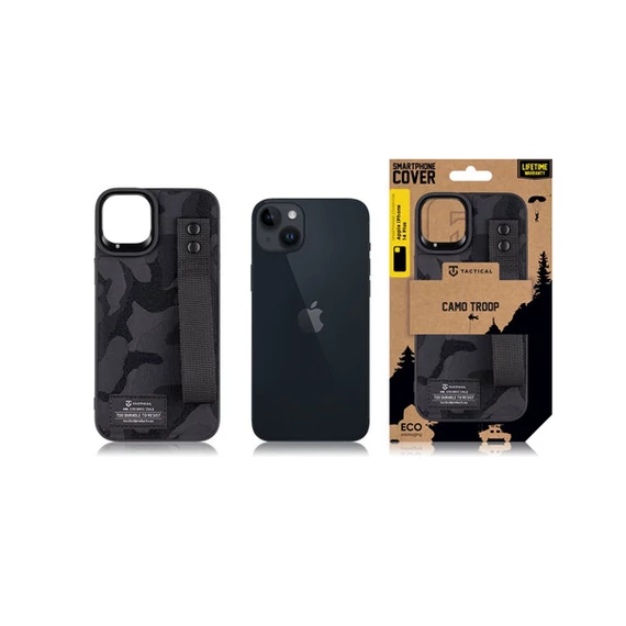 Tactical Camo Troop Apple iPhone 14 Plus tok, fekete