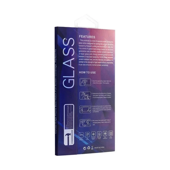 Xiaomi 12T / 12T Pro, 5D Full Glue hajlított tempered glass kijelzővédő üvegfólia, fekete