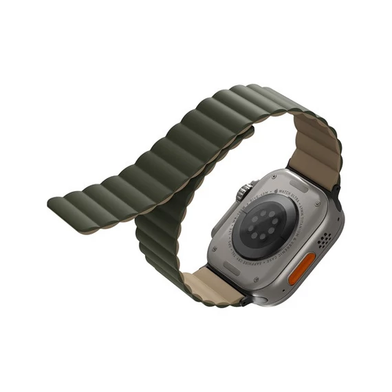 Uniq Revix mágneses szilikon szíj Apple Watch 42/44/45/49mm, kék/barna