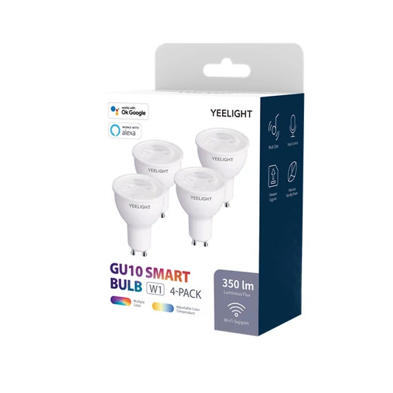 Yeelight W1 GU10 Okosizzó, 4 db (színes)