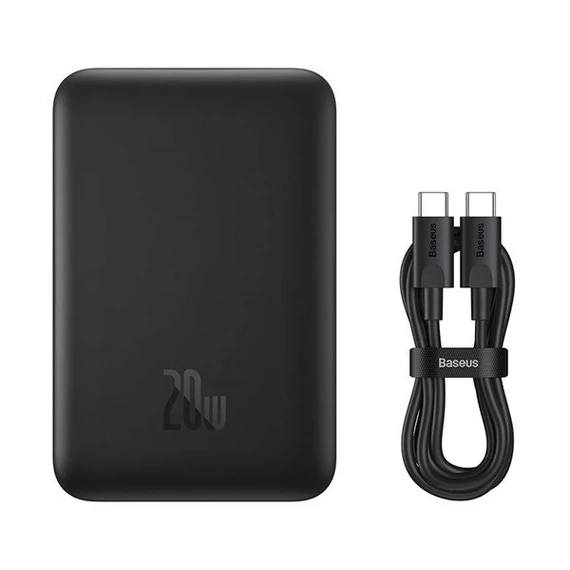 Baseus Magnetic MagSafe Power bank / külső akkumulátor, 10000mAh 20W, fekete