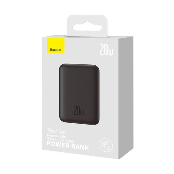 Baseus Magnetic MagSafe Power bank / külső akkumulátor, 10000mAh 20W, fekete