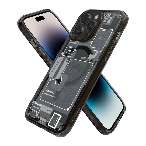 Spigen Ultra Hybrid Apple iPhone 14 Pro Max tok, Magsafe tok, Zero One tok, szürke