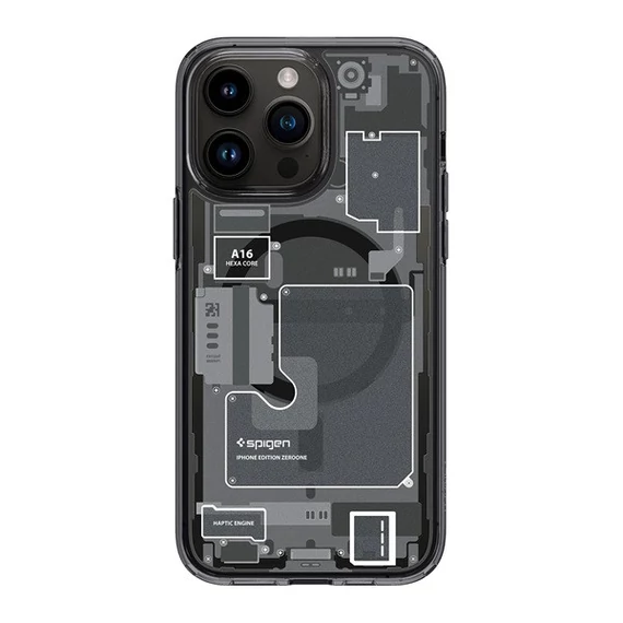 Spigen Ultra Hybrid Apple iPhone 14 Pro Max tok, Magsafe tok, Zero One tok, szürke