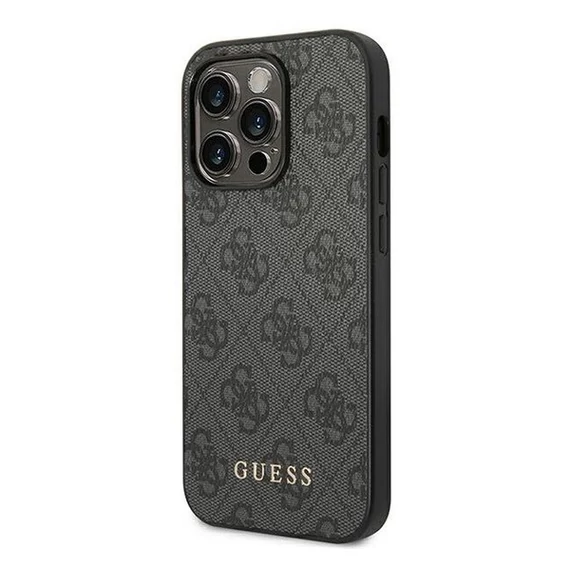 Guess 4G Metal Gold Apple iPhone 14 Pro Max hátlap tok, szürke