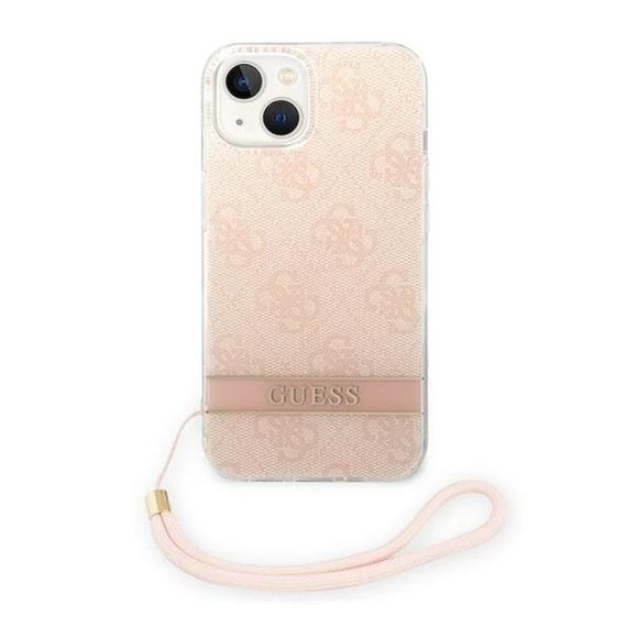 Guess 4G Print Strap Apple iPhone 14 Plus hátlap tok, pink