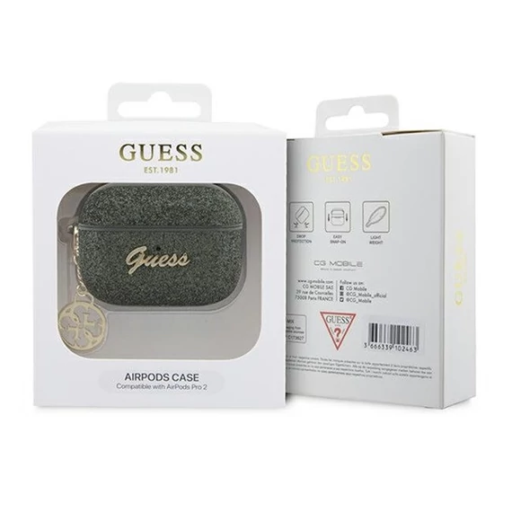 Guess Glitter Flake 4G Charm Apple AirPods Pro 2 tok , keki