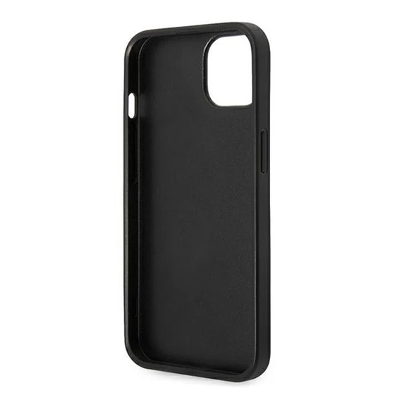 Karl Lagerfeld Saffiano Choupette Head Patch Apple iPhone 14 Plus hátlap tok, ezüst