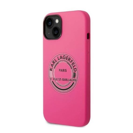 Karl Lagerfeld Silicone RSG Apple iPhone 14 Plus hátlap tok, rózsaszín