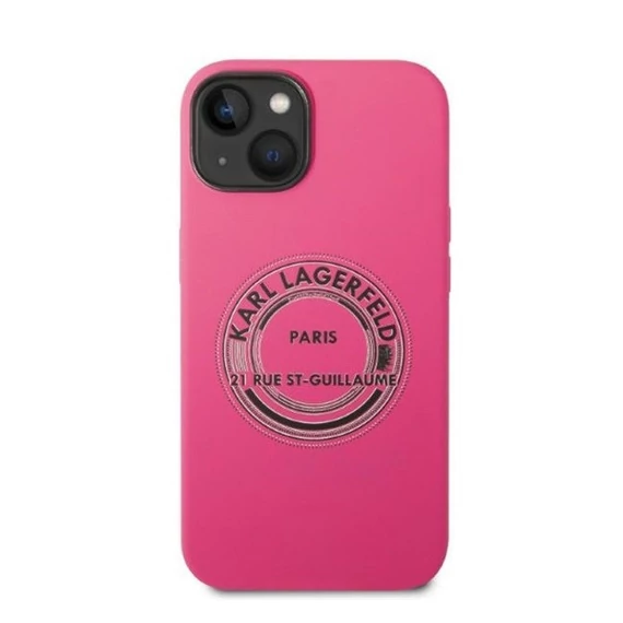 Karl Lagerfeld Silicone RSG Apple iPhone 14 Plus hátlap tok, rózsaszín