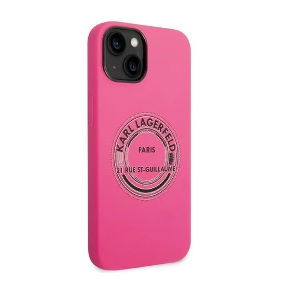 Karl Lagerfeld Silicone RSG Apple iPhone 14 Plus hátlap tok, rózsaszín