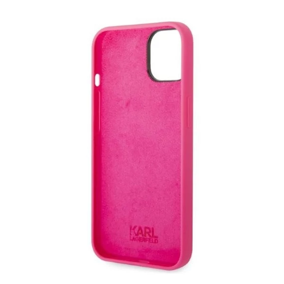 Karl Lagerfeld Silicone RSG Apple iPhone 14 Plus hátlap tok, rózsaszín