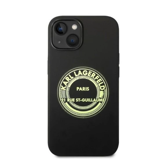 Karl Lagerfeld Silicone RSG Apple iPhone 14 Plus hátlap tok, fekete