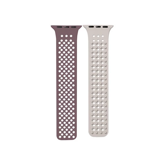 Phoner Spike Apple Watch szilikon szíj, 38/40/41mm, lila/barna