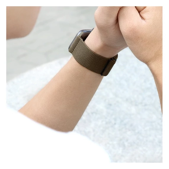 Phoner Dew Apple Watch csatos fonott szövet szíj, 38/40/41mm, zöld
