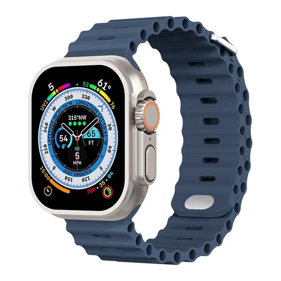 Phoner River Apple Watch 41/40/38 mm szilikon szíj, mélykék