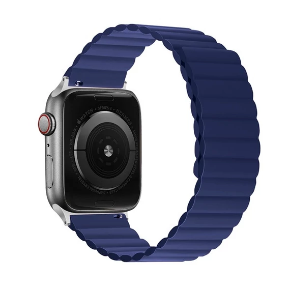 Phoner Rever Apple Watch forgatható mágneses szilikon szíj, 41/40/38mm, S/M, kék