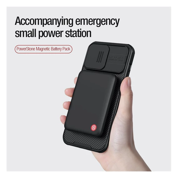 Nillkin PowerStone MagSafe Power bank / külső akkumulátor, 5000mAh 15W, fekete