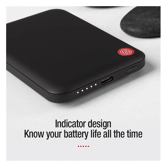 Nillkin PowerStone MagSafe Power bank / külső akkumulátor, 5000mAh 15W, fekete