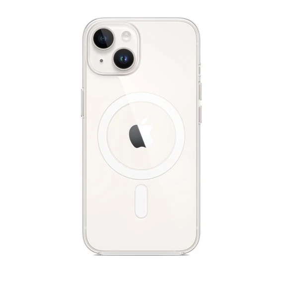 Phoner Apple iPhone 14 Plus Magsafe szilikon tok, átlátszó