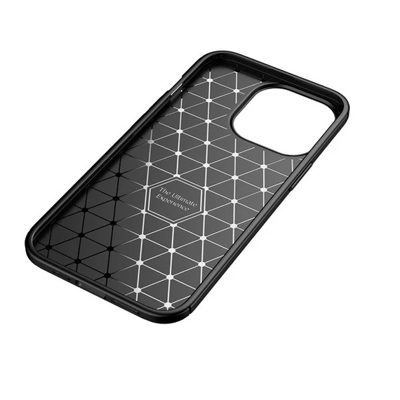Forcell Carbon Premium Apple iPhone 14 Plus karbon mintás szilikon tok, fekete