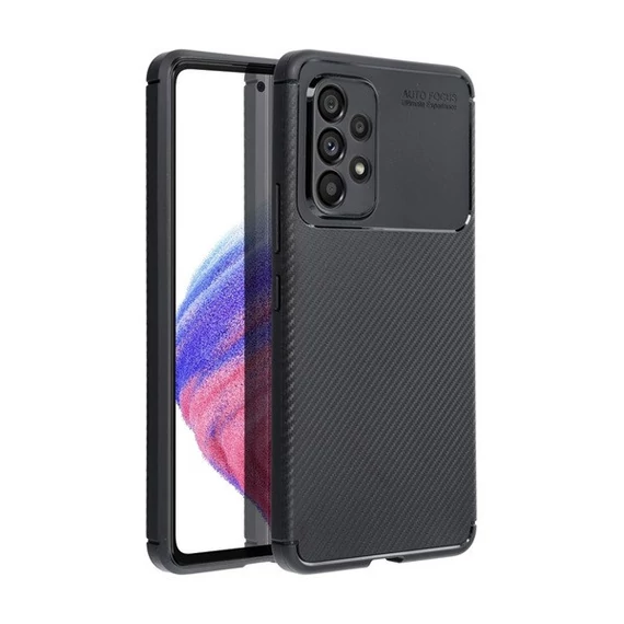 Forcell Carbon Premium Samsung Galaxy A13 5G / A04S karbon mintás szilikon tok, fekete