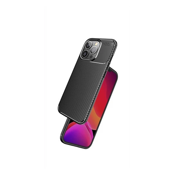 Forcell Carbon Premium Samsung Galaxy A13 5G / A04S karbon mintás szilikon tok, fekete