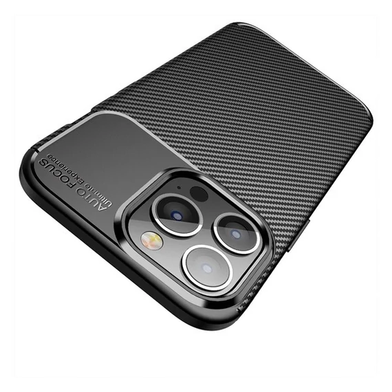 Forcell Carbon Premium Samsung Galaxy A13 5G / A04S karbon mintás szilikon tok, fekete
