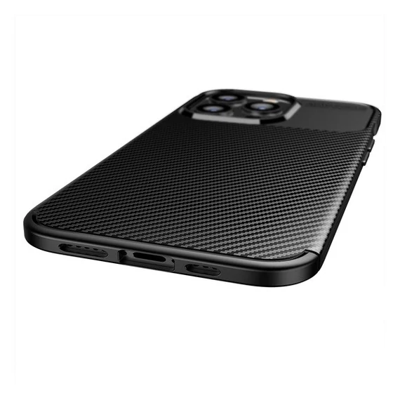 Forcell Carbon Premium Samsung Galaxy A13 5G / A04S karbon mintás szilikon tok, fekete