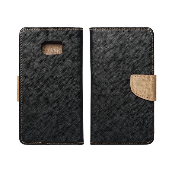 Fancy Samsung Galaxy A54 5G  flip tok, fekete-arany