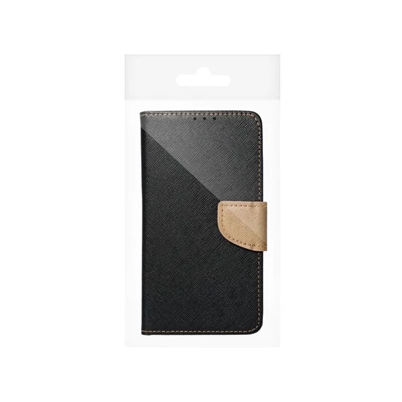 Fancy Samsung Galaxy A54 5G  flip tok, fekete-arany
