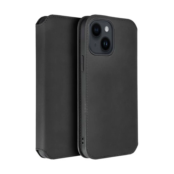 Dual Pocket Apple iPhone 14 Pro Max, flip tok, fekete