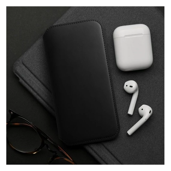 Dual Pocket Apple iPhone 14 Pro Max, flip tok, fekete