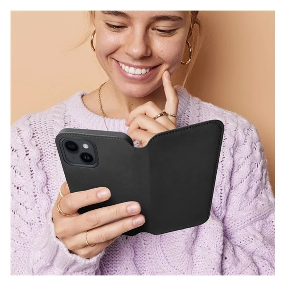 Dual Pocket Apple iPhone 14 Pro Max, flip tok, fekete
