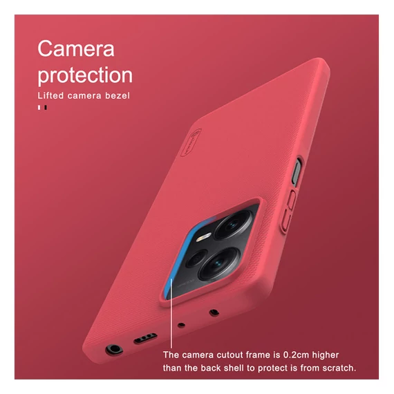 Nillkin Super Frosted Xiaomi Redmi Note 12 Pro+ 5G műanyag tok, Piros