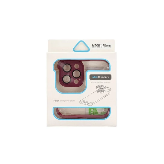 Mini bumper szilikon tok, Apple iPhone 12 Pro, cseresznye