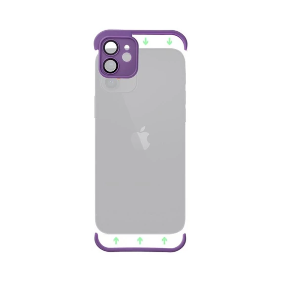 Mini bumper szilikon tok, Apple iPhone 12 Pro, lila