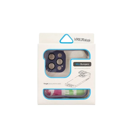 Mini bumper szilikon tok, Apple iPhone 12 Pro, lila