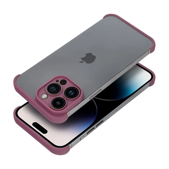 Mini bumper szilikon tok, Apple iPhone 12 Pro Max, cseresznye