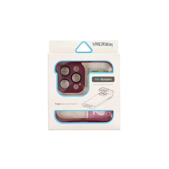 Mini bumper szilikon tok, Apple iPhone 12 Pro Max, cseresznye