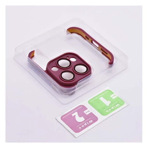 Mini bumper szilikon tok, Apple iPhone 13 Pro Max, cseresznye