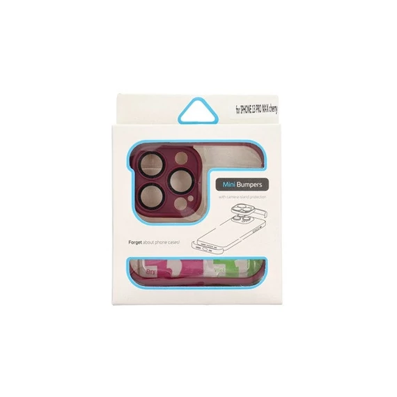 Mini bumper szilikon tok, Apple iPhone 13 Pro Max, cseresznye