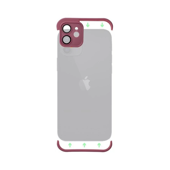 Mini bumper szilikon tok, Apple iPhone 14 Pro, cseresznye